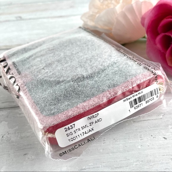 NWT COACH Dempsey Small Zip Around Wallet In Signature Jacquard Stripe & Patch - Picture 10 of 16